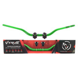 Guidão Alúminio Com Adaptador Fat Bar Alto Vyrus 28 6 Verde