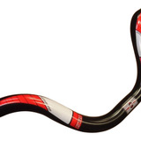Guidão Alumínio Mtb 31 8 Super Alto Curvo Cor Preto vermelho
