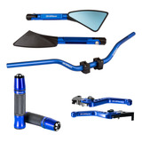 Guidão Naked Manopla Retrovisor Manete Gsr750 Gsx s750