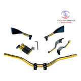 Guidão Retrovisor Manete Manopla Cb600 Hornet 08 10 Rizoma