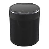 Guimmis Lixeira Com Sensor Automática Preta Aço Inox 6 Litros USB