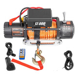 Guincho Elétrico 12000lb Cabo Kevlar Laranja Jeep Troller