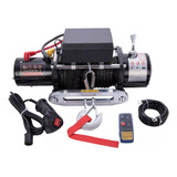 Guincho Elétrico 12000lb Cabo Kevlar Preto Jeep Troller 4x4