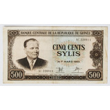 Guiné Grande Cédula 500 Francs 1960 Mbc s Tito Rara