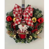 Guirlanda De Natal Decorada Com Urso De Papai Noel