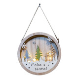 Guirlanda Feliz Natal Led Madeira Anel Encantado Taschibra