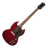 Guitarra Elétrica EpiPhone Inspired By Gibson Sg Special P 90 De Mogno Sparkling Burgundy Brilhante Com Diapasão De Louro Indiano
