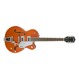 Guitarra Elétrica Gretsch Electromatic G5420t Hollow Body De Bordo Orange Stain Brilhante Com Diapasão De Laurel