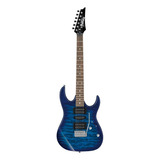 Guitarra Elétrica Ibanez Rg Gio Grx70qa De Choupo Transparent Blue Burst Com Diapasão De Amaranto