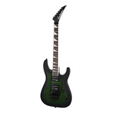 Guitarra Elétrica Jackson Js Series Dinky Arch Top Js32q Dka De Choupo 2020 Transparent Green Burst Brilhante Com Diapasão De Amaranto