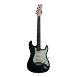 Guitarra Elétrica Memphis Stratocaster Mg 30 De Amieiro Black Satin Com Diapasão De Jacarandá