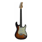 Guitarra Elétrica Memphis Stratocaster Mg 30 De Amieiro Sunburst Satin Com Diapasão De Jacarandá