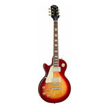 Guitarra Elétrica Para Canhoto EpiPhone Inspired By Gibson Les Paul Standard 50s De Mogno Heritage Cherry Sunburst Brilhante Com Diapasão De Louro Indiano