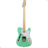 Guitarra Elétrica Semi hollow Waldman Gte 300 LG Light Green Cor Azul Esverdeado Orientação Da Mão Destro