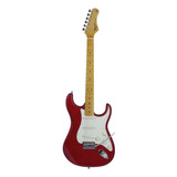 Guitarra Elétrica Tagima Metallic Red Tg 530 Woodstock 22 Trastes E Marcações Pretas Nut 43 Mm 6 Cordas