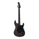 Guitarra Elétrica Tagima Signature Series Ja 3 De Amieiro Transparent Brown Com Diapasão De Madeira Técnica