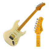 Guitarra Eletrica Tagima Strato Tg 540 Lf mg Olympic White Material Do Diapasão Ébano Orientação Da Mão Destro