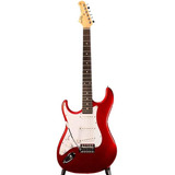 Guitarra Elétrica Tagima Tw Series Tg 500 Stratocaster Cor Vermelha Material De Escala Madeira Orientação Técnica Manual Mão Esquerda