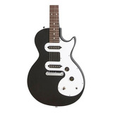 Guitarra EpiPhone Les Paul Melody Maker E1 Ebony Cor Preto Material Do Diapasão Pau rosa Orientação Da Mão Destro