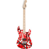 Guitarra Evh Eddie Van Halen Striped Series Black White Red Cor Vermelho Orientação Da Mão Destro