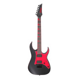 Guitarra Ibanez Grg 131dx bkf Black Fat Com Escudo Vermelho