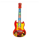 Guitarra Infantil Brinquedo Musical Com Luz