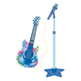 Guitarra Infantil C Microfone Pedestal Toca