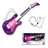 Guitarra Infantil Eletrônica Microfone Unik Toys Grande Show