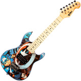 Guitarra Infantil Kids Capitão América Marvel Gmc k2 Phx Cor Azul Orientação Da Mão Destro