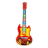 Guitarra Infantil Rock Band Com Músicas E Luzes Coloridas