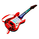 Guitarra Infantil Rock Band Vermelha Musical