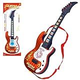 Guitarra Musical Brinquedo Infantil Com Som E Luz Led