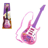 Guitarra Musical Elétrica Infantil Brinquedo Luz