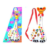 Guitarra Musical Infantil Girafa 26 Teclas Sons E 10 Músicas