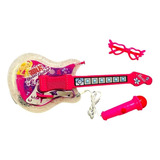 Guitarra Musical Infantil Girls Rock Com Óculos E Microfone