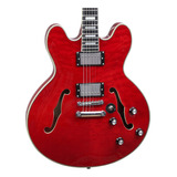 Guitarra Phx Ac1 Semi Acústica Vermelha