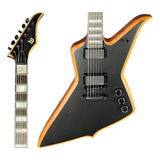 Guitarra Schecter Blood Eagle 4520 Kor Mahogany Blackout Material Do Diapasão Maple Orientação Da Mão Destro