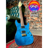 Guitarra Seizi Katana Ozielzinho Collection   Royal Blue Cor Azul Orientação Da Mão Destro