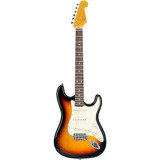 Guitarra Strato Sx Sst62 C 6 Cordas Aço Sunburst Com Capa Orientação Da Mão Destro
