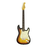 Guitarra Stratocaster 62' Aria Pro Ii Stg-62 3 Tone Sunburst Cor Cinza-escuro
