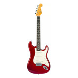 Guitarra Stratocaster Sx Sst62 Vermelha Com Detalhe No Corpo