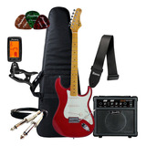 Guitarra Stratocaster Tagima Tg530 + Amplificador Acessórios Cor Mr Material Do Diapasão Bordo Orientação Da Mão Destro