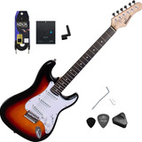 Guitarra Stratocaster Winner Wgs Preta Com Alavanca E Cabo