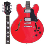 Guitarra Strinberg Semi Acústica Double Cutaway Shs300 Red Cor Vermelho Material Do Diapasão Madeira De Bordo Orientação Da Mão Destro