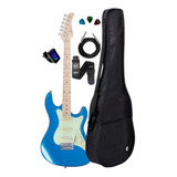 Guitarra Strinberg Sts 100 Strato Azul Kit Capa Cabo