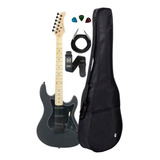 Guitarra Strinberg Sts100 Preta Bks Fosco Kit Capa Cabo