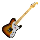 Guitarra Telecaster Thinline Sx Tl Vintage Semi Acustica 3ts Cor Sunburst Orientação Da Mão Destro