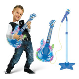 Guitarrinha E Microfone Dm Toys Brinquedo