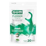 Gum Flosser Original Fio Dental Com Haste Sabor Menta 20 Unid Verde