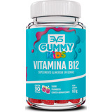 Gummy Vitamina B12 Metilcobalamina Kids 100 Natural Produzido Com Pectina E Tapioca Sabor Framboesa